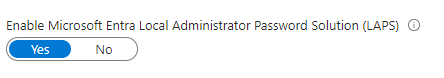 Enable LAPS in Microsoft Entra ID